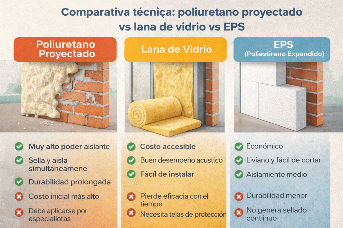 Diferencias entre aislantes termicos