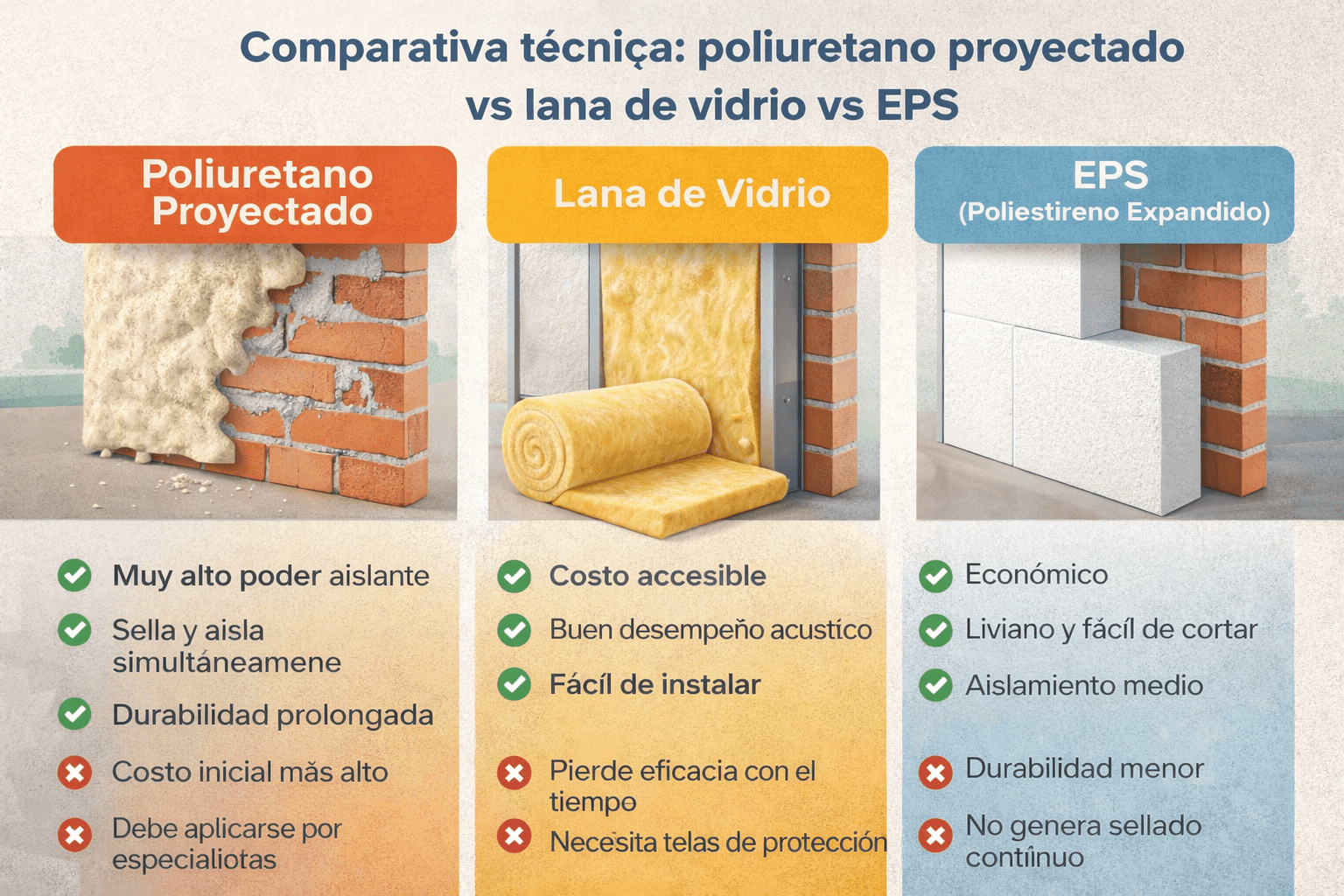 Diferencias entre aislantes termicos